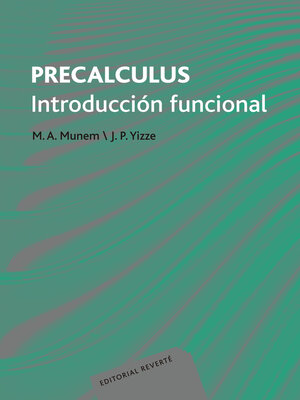 cover image of Precálculus. Introducción funcional